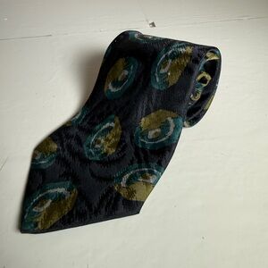 Giorgio Armani Cravatte Silk Tie Abstract Geometric Pattern Made in Italy